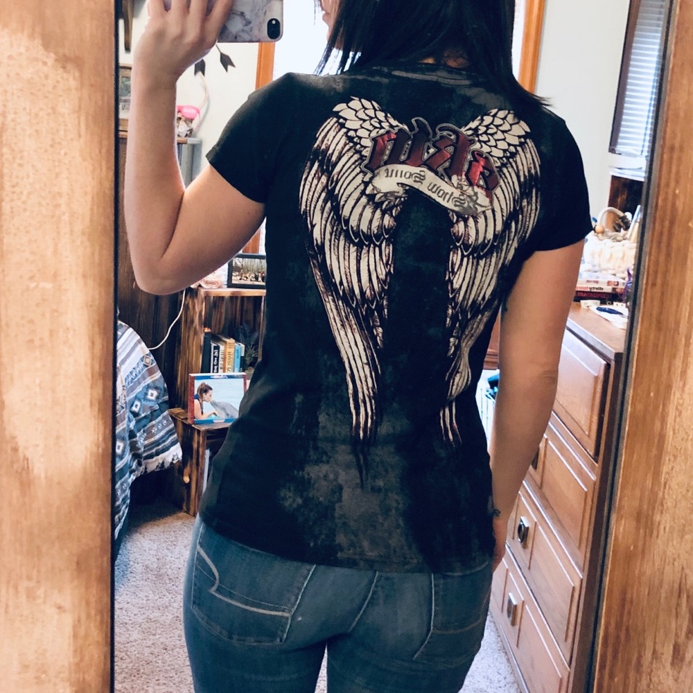 Skin ‘Show Some’ Black Acid Wash Shirt